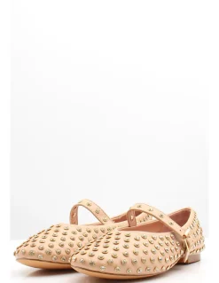 Best kharisma Ballerines Cloutées Femme Beige