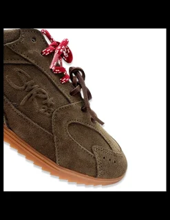 Outlet semerdjian Basket De Ville Femme Billie Kaki /Rouge