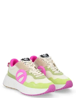 Outlet no name Basket de Ville Femme carter jogger Rose/Vert Clair