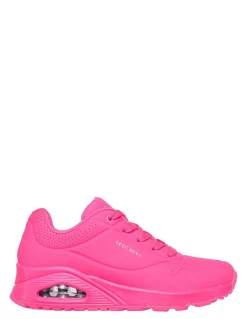 Hot skechers Basket de ville Femme uno - night shades Rose