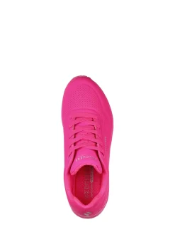 Hot skechers Basket de ville Femme uno - night shades Rose
