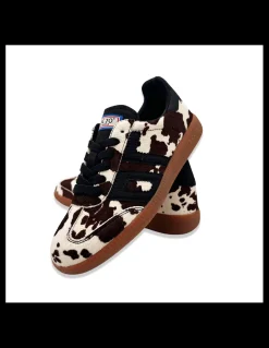 Best back 70 Basket Femme Cloud Cow Cuir Imprimé Vache