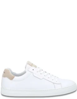Best schmoove Baskets basses homme spark clay m en cuir blanc avec détails beige