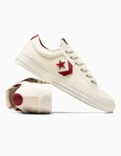 converse Baskets basses Player 76 Ox - Toile écrue et détails rouges