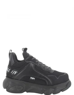 Sale buffalo baskets compensées femme chai black imi suede/ mesh vegan
