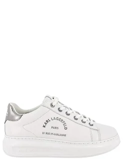 Outlet karl lagerfeld Baskets compensées femme kapri maison karl lace cuir blanc
