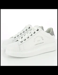 Outlet karl lagerfeld Baskets compensées femme kapri maison karl lace cuir blanc