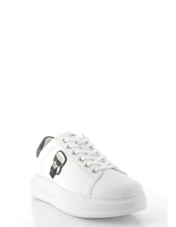 Discount karl lagerfeld baskets compensées femme kapri karl ikonic lo lace cuir blanc