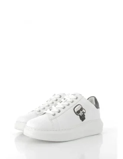 Discount karl lagerfeld baskets compensées femme kapri karl ikonic lo lace cuir blanc