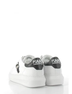 Discount karl lagerfeld baskets compensées femme kapri karl ikonic lo lace cuir blanc