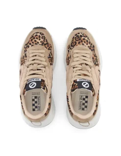 Outlet no name Baskets de ville femme carter jogger beige/léopard