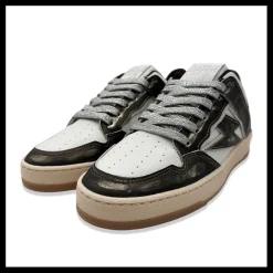Clearance semerdjian Baskets de ville femme Charlie cuir noir/blanc