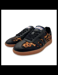 Sale back 70 Baskets de Ville Femme Cloud Cuir Leopard