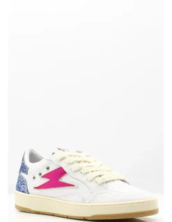 semerdjian Baskets de Ville Femme Dany Blanc/Bleu/Fuschia