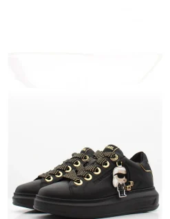 Hot karl lagerfeld Baskets de ville Femme kapri keychain karl lo Black