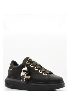 Hot karl lagerfeld Baskets de ville Femme kapri keychain karl lo Black