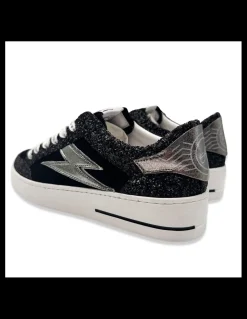Discount semerdjian Baskets de Ville Femme Noubar Noir/ Argenté
