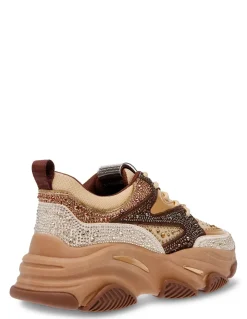 Discount steve madden Baskets de ville Femme privy sneaker Doré/Marron