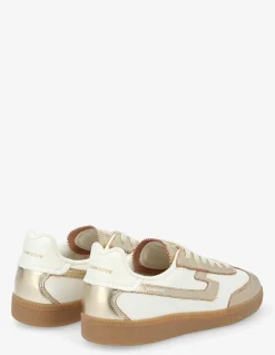 Hot schmoove Baskets de ville femme Sheffield Jogger W Cuir Blanc/Doré