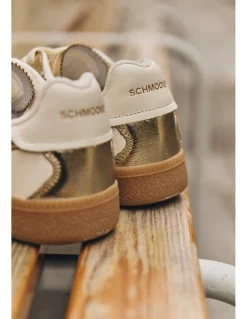 Hot schmoove Baskets de ville femme Sheffield Jogger W Cuir Blanc/Doré