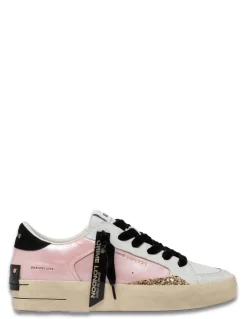 Discount crime london Baskets de Ville Femme sk8 deluxe Pink Gold Black