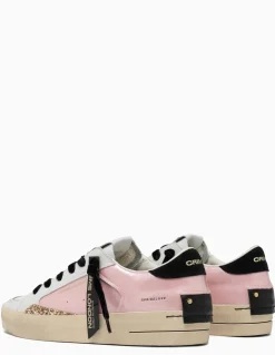 Discount crime london Baskets de Ville Femme sk8 deluxe Pink Gold Black