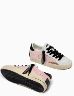 Discount crime london Baskets de Ville Femme sk8 deluxe Pink Gold Black