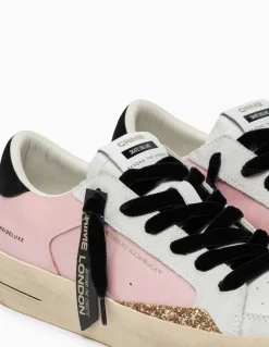 Discount crime london Baskets de Ville Femme sk8 deluxe Pink Gold Black