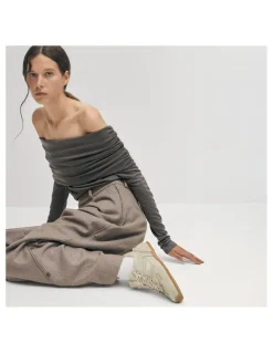 Outlet alohas Baskets de Ville Femme tb.56 suede cream leather