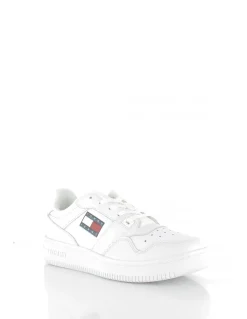 Clearance tommy hilfiger baskets de ville femme tommy jeans retro ba blanc