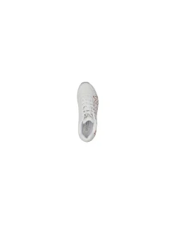 Clearance skechers Baskets de Ville Femme uno-metallic love white