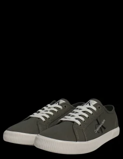 Online calvin klein Baskets de ville homme ess vulcanized low toile olive