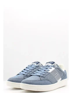 New redskins Baskets de ville homme glamour Bleu Denim/Blanc