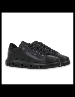 Discount karl lagerfeld Baskets De Ville Homme Kapri Kite Lo Lace Cuir Noir