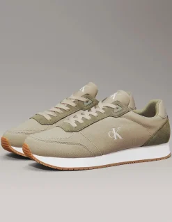 Best calvin klein Baskets de Ville Homme Runner Sock Laceup M Kaki