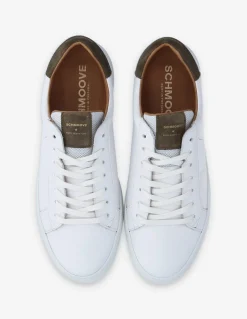 New schmoove baskets de ville homme spark clay cuir blanc/marron
