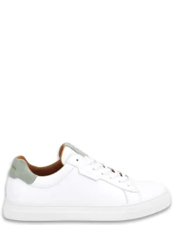 schmoove Baskets de ville homme spark clay cuir blanc/gris
