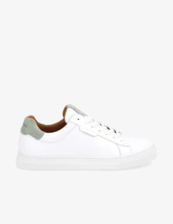 schmoove Baskets de ville homme spark clay cuir blanc/gris