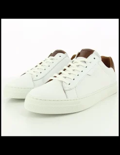 Hot schmoove baskets de ville homme spark clay cuir blanc/marron