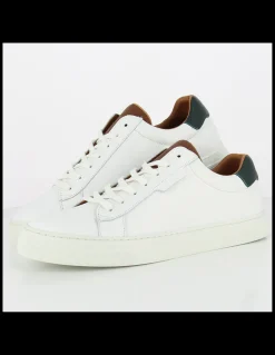 New schmoove baskets de ville homme spark clay cuir blanc/noir