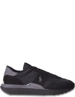 Outlet ralph lauren Baskets de ville homme train 89 daim noir/gris