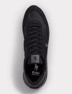 Outlet ralph lauren Baskets de ville homme train 89 daim noir/gris