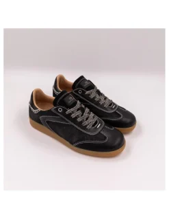 Clearance 0-105 Baskets de Ville Nova Mocassin Noir Cuir