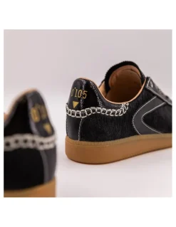 Clearance 0-105 Baskets de Ville Nova Mocassin Noir Cuir