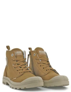 New palladium baskets fourrées femme pampa hi zip nubuck marron