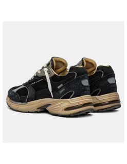 Discount crime london Baskets Homme Fugitive cuir noir