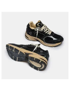 Discount crime london Baskets Homme Fugitive cuir noir