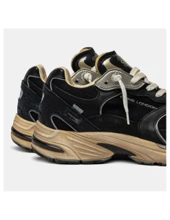 Discount crime london Baskets Homme Fugitive cuir noir