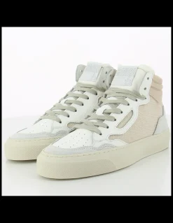 semerdjian baskets montantes femme trevo 7538 cuir blanc