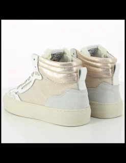 semerdjian baskets montantes femme trevo 7538 cuir blanc